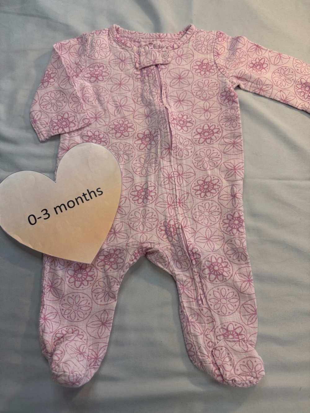 Aden + Anais - long sleeve newborn organic footed muslin cotton romper/sleeper.